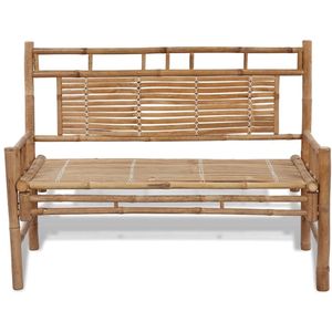 vidaXL Tuinbank 120 cm - Bamboe - Duurzaam Design Bamboe Bank - Tuinset - Buitentijd - Tuinmeubel - Lounge Set