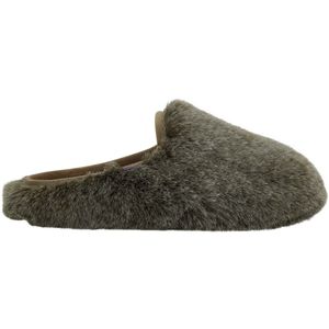 SCHOLL MADDY Synthetic fur Womens Green FALSO Slippers - Green - Maat 42