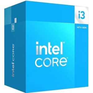 Intel Core i3 14100 - Processor - 3.5 GHz (4.7 GHz) 4 core 4P+0E - 8 threads - 12 MB cache - LGA1700 Socket - zonder koeler