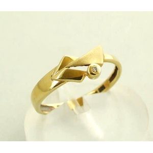 Geel gouden ring met diamant