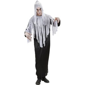 Widmann - Spook & Skelet Kostuum - Demon Kostuum Man - Zwart, Wit / Beige - XL - Halloween - Verkleedkleding