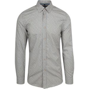 Suitable Overhemd Print Blauw - Maat XXL - Heren - Casual Shirt