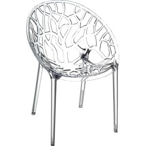 Alterego Moderne transparante stoel 'GEO' uit kunststof