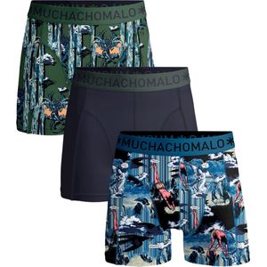 Muchachomalo jongens - 3 boxers - zwart - Waterfalls - maat 176