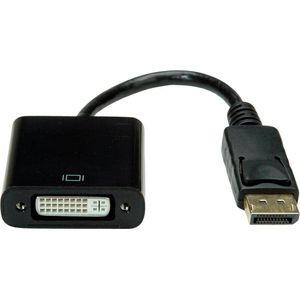 Value 12.99.3137 DisplayPort-kabel DisplayPort / DVI Adapterkabel DisplayPort-stekker, DVI-D 24+1-polige bus 0.15 m Zwa