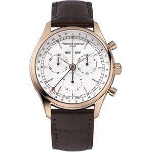 Frédérique Constant FC-296SW5B4 Horloge - Leer - Bruin - Ø 40 mm