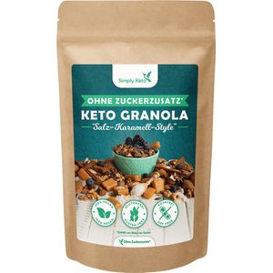 Simply Keto granola zout karamel muesli 500g koolhydraatarm met erythritol