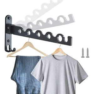 Kapstokhaken, inklapbaar, kledingstang, inklapbaar, voor wandmontage, inklapbaar, voor slaapkamer, wasruimte, badkamer, balkon