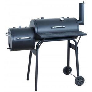 Tepro Smoker Houtskoolbarbecue - Grilloppervlak (LxB) 54 x 30 cm - Met onderstel en wielen - Zwart