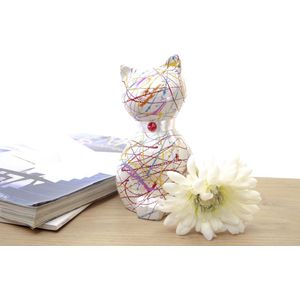 Mini Urn Kat - Paint - Wit - urn voor as volwassen - urne kat - urne hond