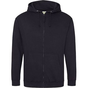 Vegan Hoodie met ritssluiting en capuchon Jet Black - S