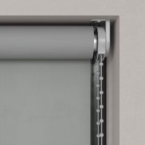 Dutchblinds Rolgordijn - verduisterend - Grijs - 50x190cm - Raamdecoratie op maat