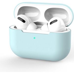 Jumada's Apple Airpods hoesje -""Geschikt"" voor Airpods Pro - Softcase - Licht Blauw - Beschermhoesje