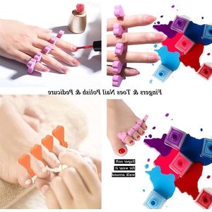Spons Teen Separator 100 stuks voor Nail Art Pedicure Manicure - Blauw