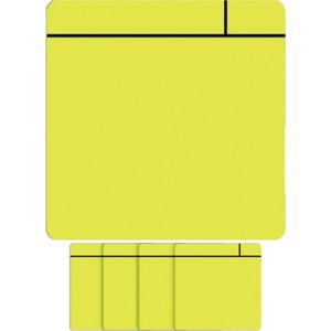 Magneet scrum 75mmx75mm geel | Blister a 5 stuk