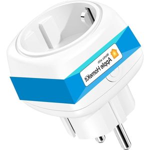 Mini-stopcontact Wifi werkt met Apple HomeKit - kleinste smart plug - compatibel met Alexa Google Assistant en Samsung SmartThings - geen hub nodig - 2.4 GHz - 10 A