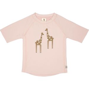 Lässig - UV-Shirt met korte mouwen voor kinderen - Giraffe - Poederroze - maat 62-68cm