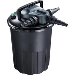 Green Harmony Druktfilter met PL 24 Watt UV-C en Backwash Functie - Eenvoudig Onderhoud - Max. Flow 6 m3 per Uur - Max. Vijver 12 m3 - Afmeting Ø41 x 51 cm - Voor Vijvers Zonder Koivissen Green Harmony - Vijverfilter 2.0