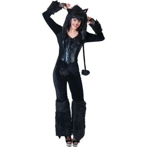 Verkleedkleding | Black panther Billy | Maat 44 - 46 | Volwassenen | Vrouwen | Carnavalskleding