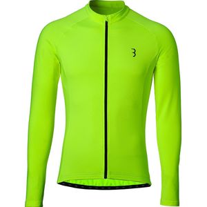 BBB Cycling Transition Fietsshirt Heren en Dames - Wielershirt met Lange Mouwen - 10-15 Cº - Neon Geel - Maat S - BBW-237