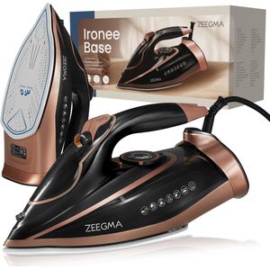 Zeegma Ironee Base - Strijkijzer - 3100W - Snel Opwarmen (30s) - 40 g/min Stoomafgifte - Keramische Strijkzool - ANTI-DRIP & ANTI-CALC - Automatische Uitschakeling