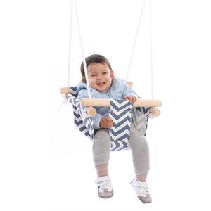 Doeken baby schommel kinderschommel - doeken babyschommel - schommel van hout en doek - kinder schommel - peuter schommel