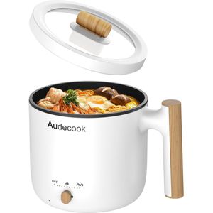 Draagbare Elektrische Hot Pot - Mini Multikoker 1,8L met Antiaanbaklaag en Dubbele Vermogensregeling
