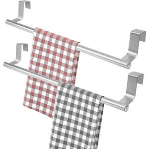 Handdoekrek Radiator zonder boren - Handdoekhouders voor badkamer - 2 stuks met krasstrips (36 x 7 cm)