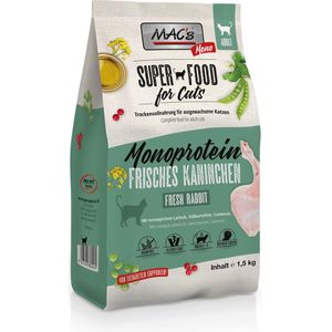 MAC’s Superfood Kattenvoer - Mono Proteïne Konijn - 1,5kg - Kattenbrokken
