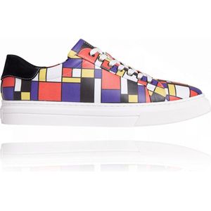 Mondrianic Sneakers - Maat 40 - Lureaux - Kleurrijke Sneakers - Sneakers Met Print - Unisex