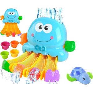 Octopus met Waterglijbaan - Opwindbare Schildpad - Badspeelgoed - Badspeeltjes - Speelgoed Bad - Baby cadeau - Peuter cadeau - Baby, Peuter, Kleuter - 0, 1, 2, 3, 4, 5 Jaar - Waterspeelgoed - Bewegend Speelgoed