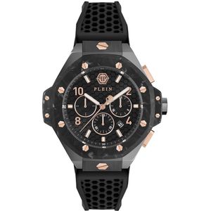 Philipp Plein Plein Chrono Royal PWPRA0524 Horloge - Siliconen - Zwart - Ø 46 mm