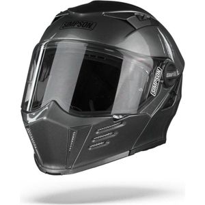 Simpson Darksome Gunmetal Systeemhelm - Motorhelm - Maat S