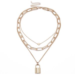 Lumici® | Locked Hart Necklace - Hart Slot Ketting - Hartjes - Slotje - Heart - Lock - Ketting - Verliefd - Getrouwd - Verloofd - Verkering - Geliefde - Love - Cadeau Voor Vrouwen - Moederdag Cadeau - Valentijn - Liefde - Verrassing - Goud & Zilver