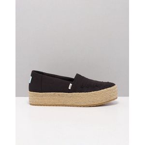 TOMS Valencia Dames Espadrilles - Black - Maat 37