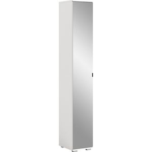 Witte Spiegelkast - Kledingkast - Hoogglans Lichaam - Modern Design - 30cm x 191cm x 37cm