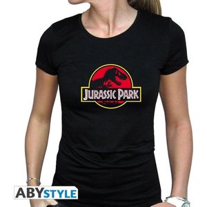 JURASSIC PARK - Tshirt Logo woman SS black