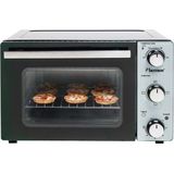 Bestron vrijstaande Mini Oven met 20L volume, Bakoven inlcusief Grillrooster & Bakschaal, met 3 programma's: Bovenwarmte, Onderwarmte en Bovenwarmte + Onderwarmte tot max. 230 °C, timerfunctie & indicatielampje, 1300 Watt, kleur: zilver / zwart