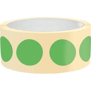 Ronde groene markeringsstickers - zelfklevend papier - 500 stuks op rol Ø 50 mm