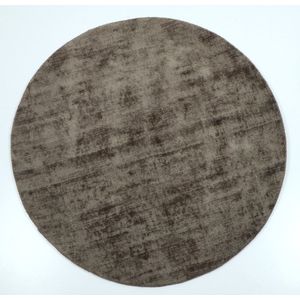 J-Line tapijt Rond Handgemaakt - polyester - grijs
