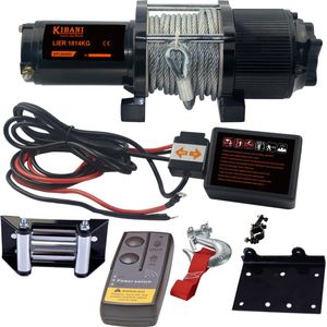 Kibani elektrische lier 12V 1814kg - incl. bevestigingsmateriaal - bumperlier - trekwerkzaamheden - takel - handlier