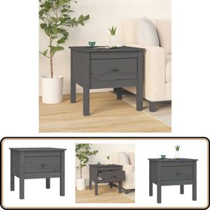 vidaXL Bijzettafel 50x50x49 cm massief grenenhout Bijzettafel - Grenenhouten Meubilair - Sidetable - Hout Meubel - Vintage Tafels
