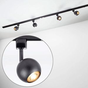 Design railsysteem van 1,5 meter 1-fase met Dex spots - plafond rail