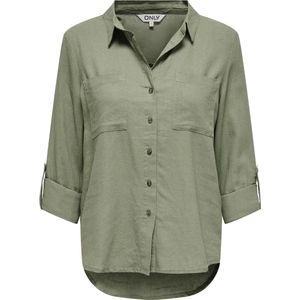 ONLY ONLYASMIN-CARO L/S LINEN SHIRT PNT NOOS Dames Blouse - Maat XS