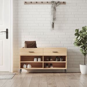 The Living Store Schoenenkast - Sonoma Eiken - 102 x 35 x 55 cm - Duurzaam materiaal