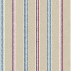 Blooming Garden 6 - Retro Strepen - Vliesbehang - Behang - Muurdecoratie - Wanddecoratie - Blauw/Roze - 0,53 x 10,05 M.