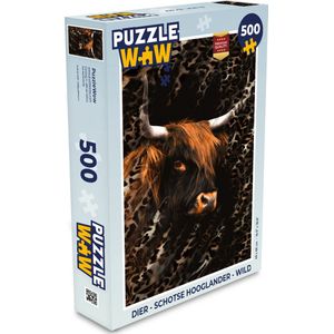 Puzzel Dier - Schotse Hooglander - Wild - Legpuzzel - Puzzel 500 stukjes
