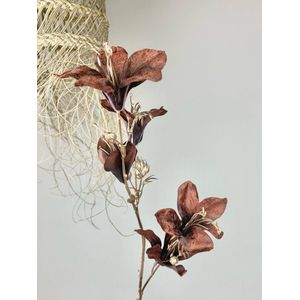 Zijden Kunstbloemen - Bruin - Nepbloemen - Decoratietak