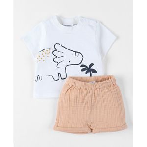 Noukie's - Setje - Jongens - T shirt + short - Dino - 18 maand 86