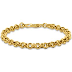 Silventi 9SIL-22995 Gold Plated Armband Jasseron - 19cm - 0.5cm - Goudkleurig